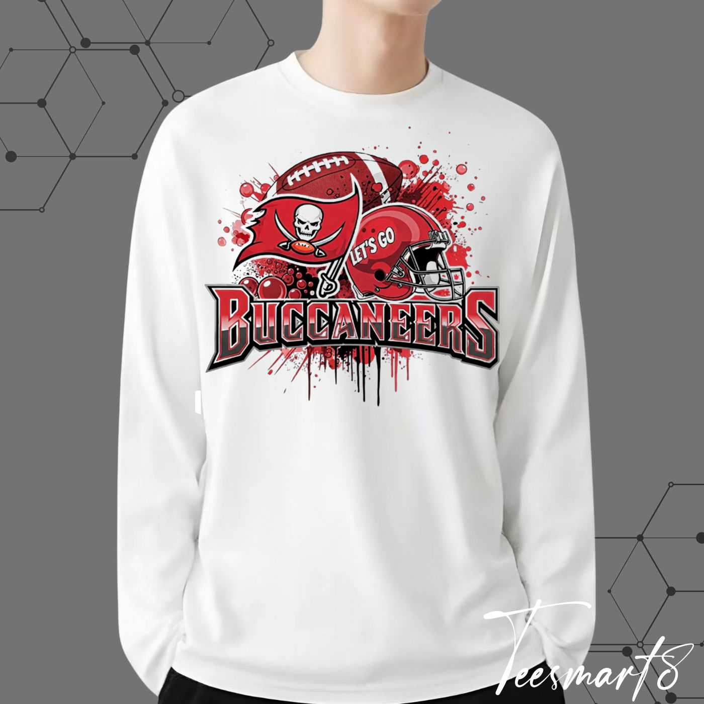 Tampa Bay Buccaneers Splash Hoodie - Abstract Fan Apparel