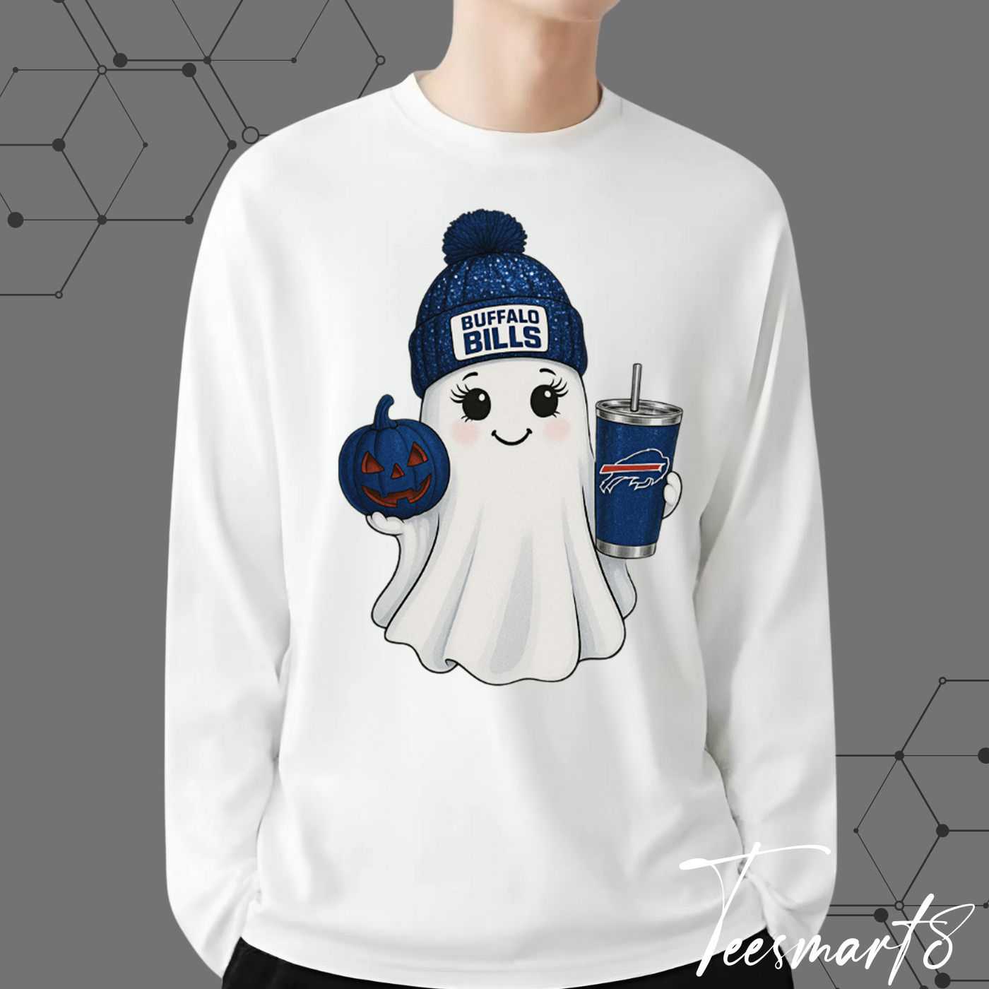 Buffalo Bills Halloween Ghost Sweatshirt - Spooky Fan Apparel