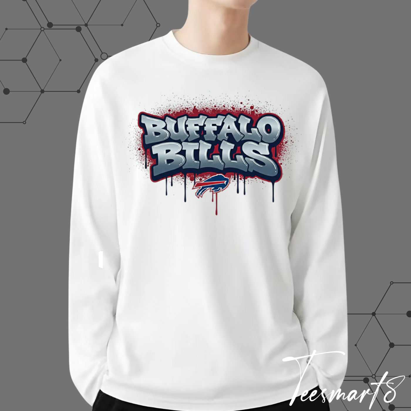 Buffalo Bills Street Style Hoodie - Graffiti & Grunge Design