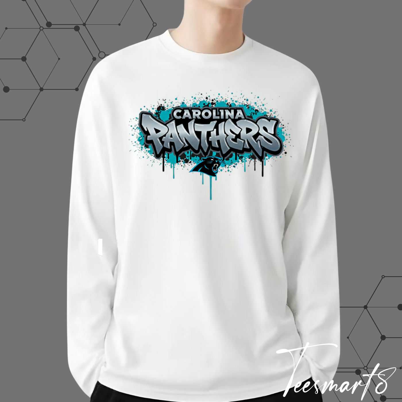 Carolina Panthers Street Style Hoodie - Graffiti & Grunge Design