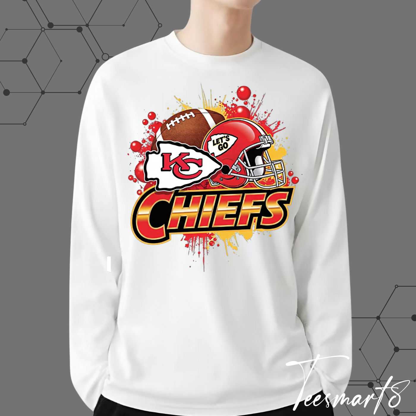 Kansas City Chiefs Splash Hoodie - Abstract Fan Apparel