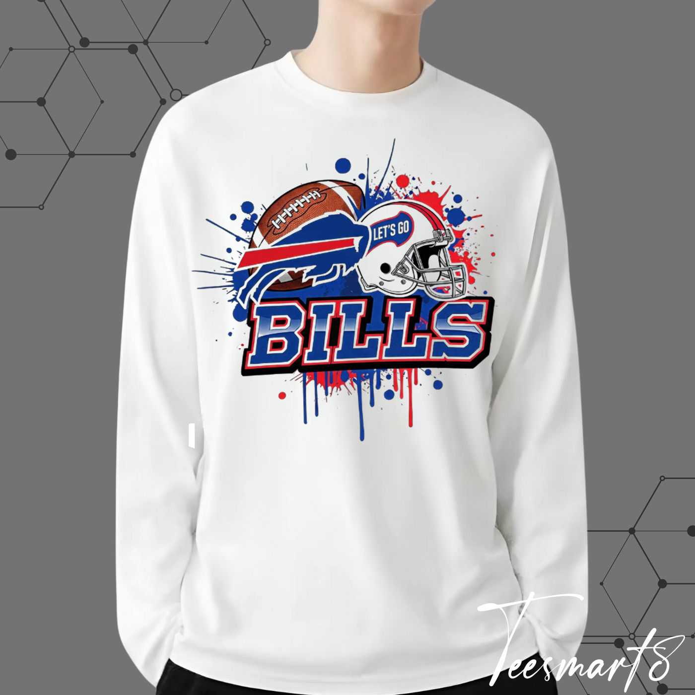 Buffalo Bills Splash Hoodie - Abstract Fan Apparel