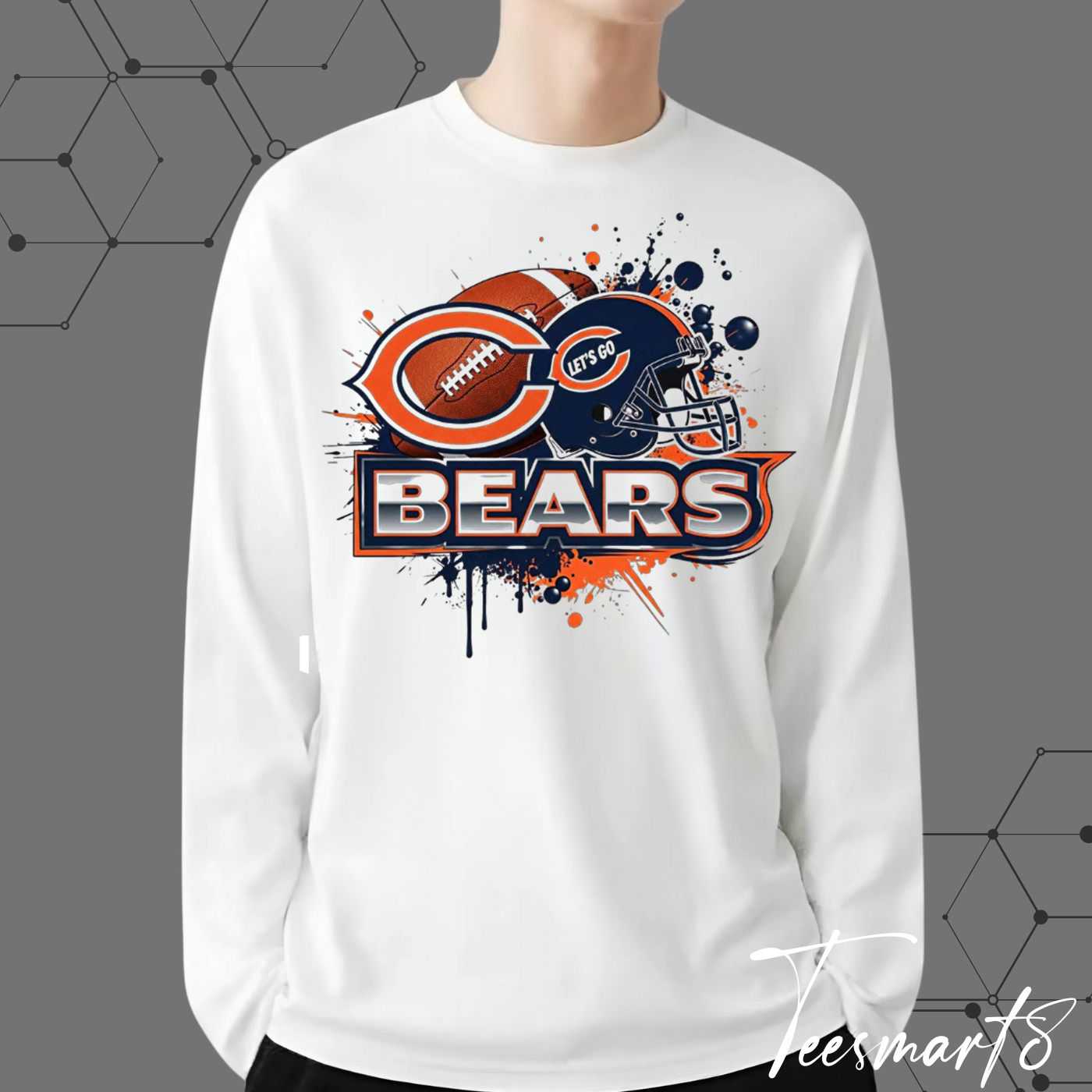 Chicago Bears Splash Hoodie - Abstract Fan Apparel