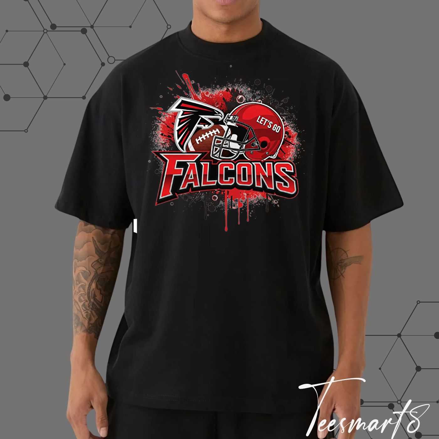 Atlanta Falcons Grunge T-Shirt - Distressed Logo Fan Apparel
