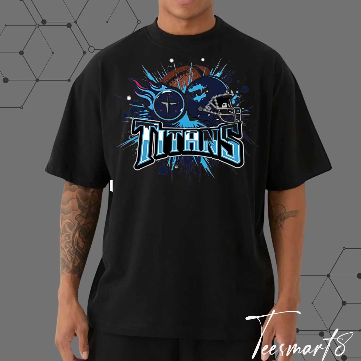 Tennessee Titans Splash T-Shirt - Abstract Fan Apparel
