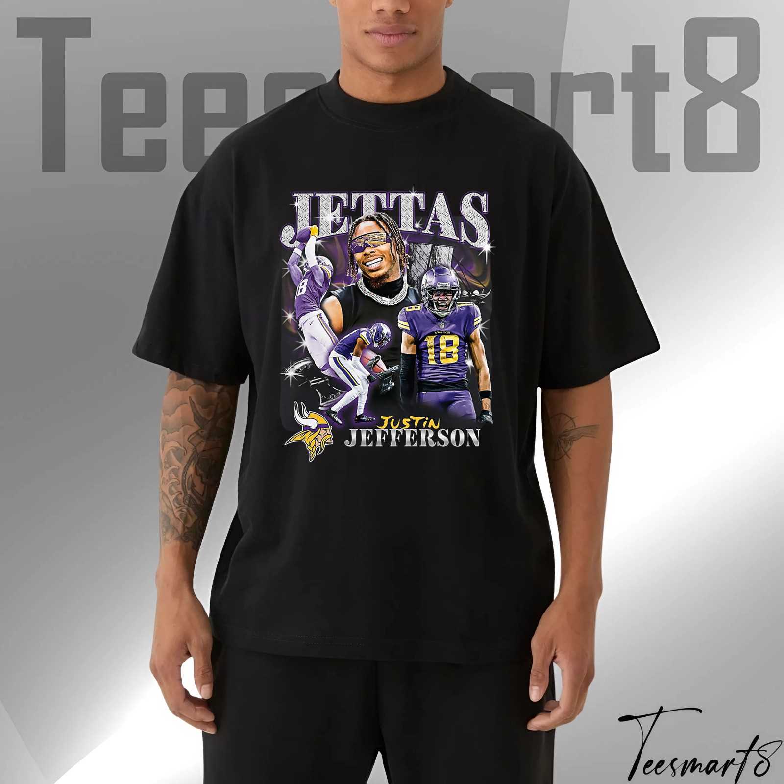Justin Jefferson T-Shirt – Minnesota Vikings Notorious Nfl Player Graphic Tee
