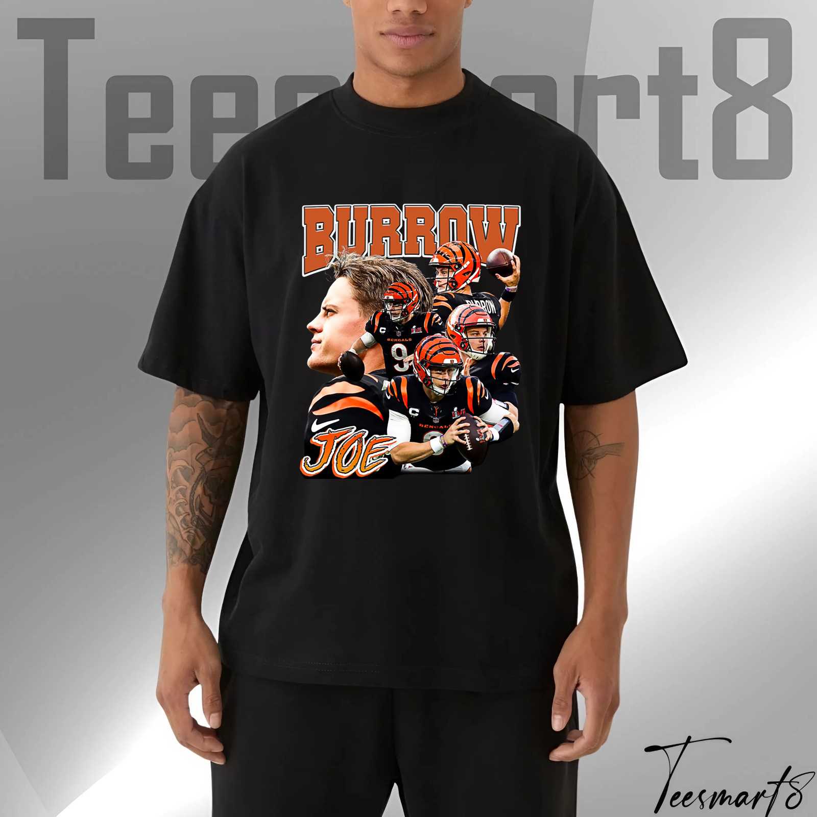 Joe Burrow The Leader T-Shirt – Cincinnati Bengals Nfl Tee