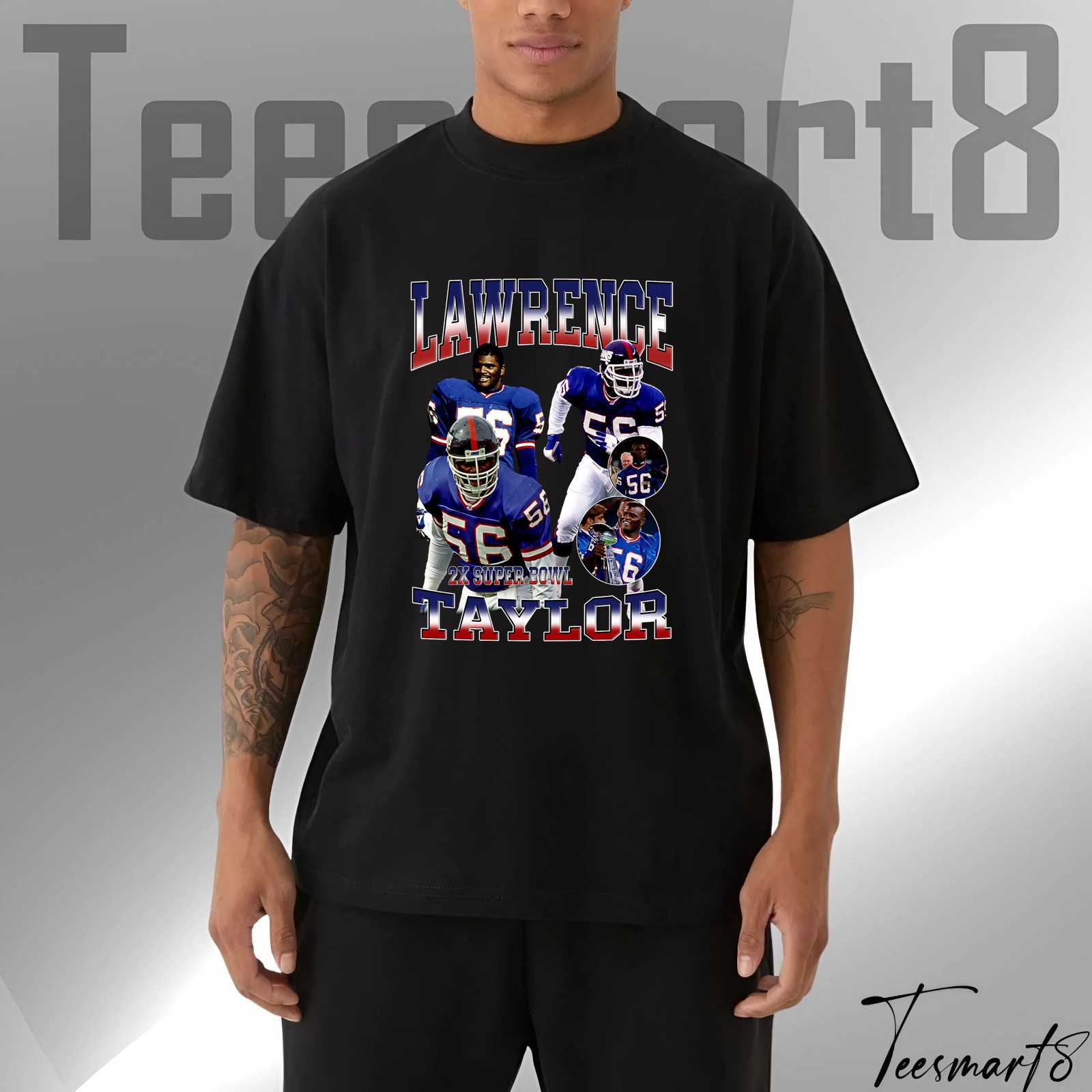 Lawrence Taylor T-Shirt – New York Giants Legendary Nfl Player Graphic Tee