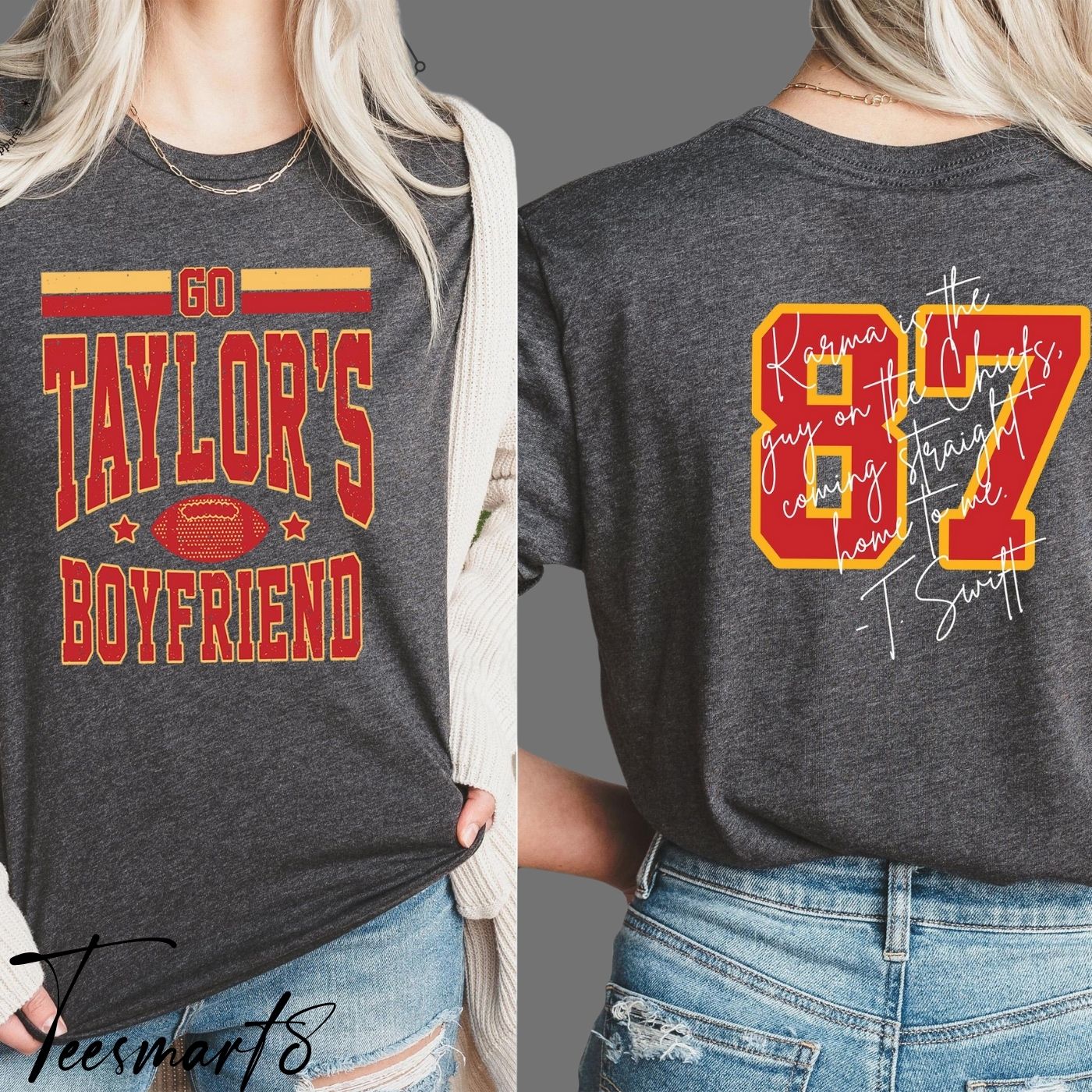 Travis Kelce 87 X Taylor Swift Football T-Shirt – Game Day Tee & Fan Gift For Nfl Lovers