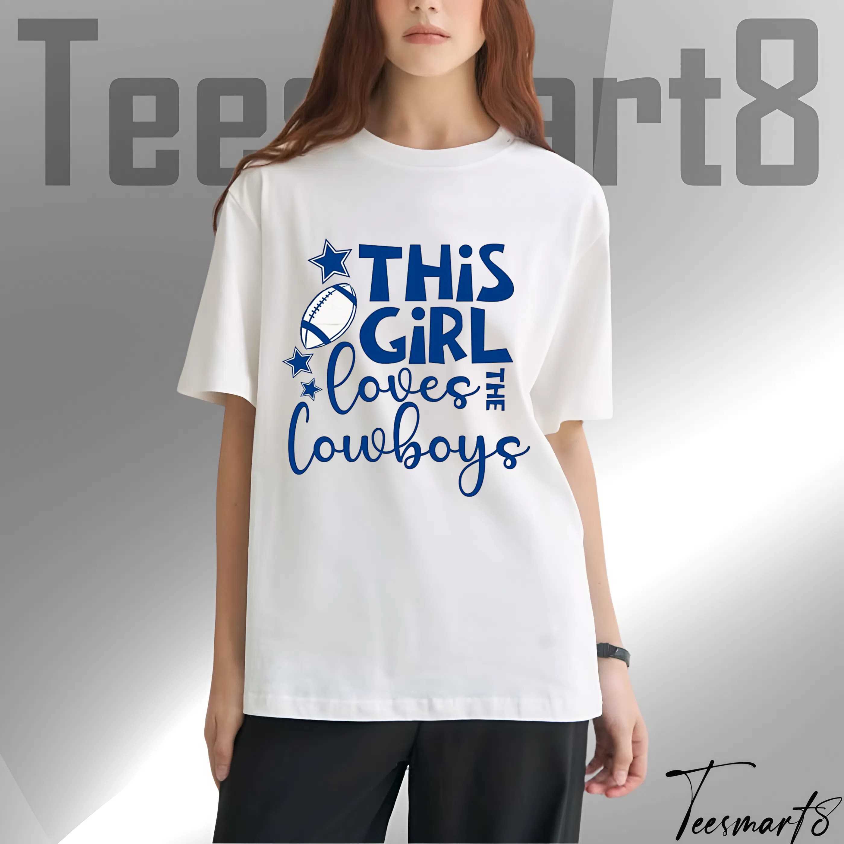 "this Girl Loves The Cowboys" Dallas Fan Tee