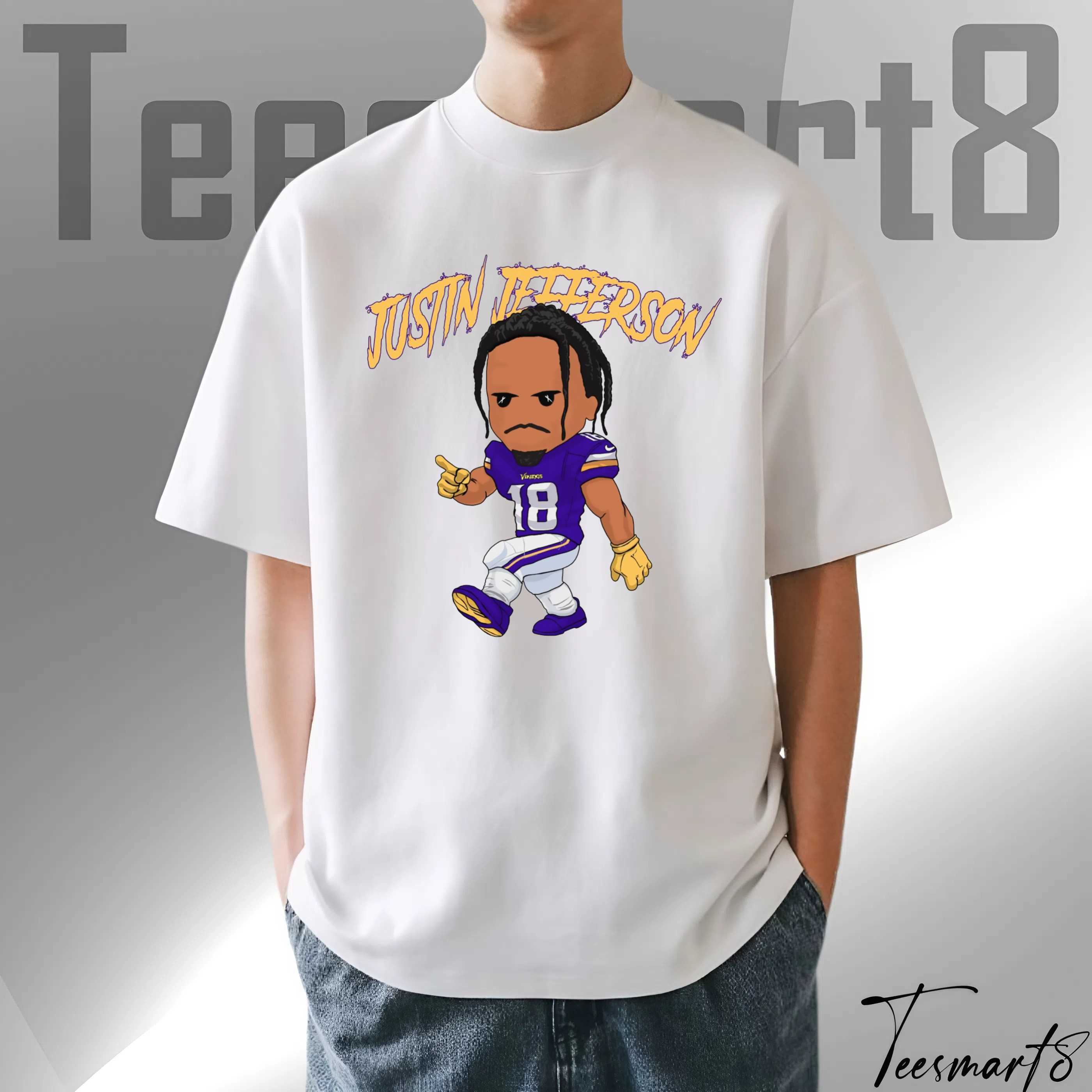Justin Jefferson "superstar" Minnesota Vikings Nfl Graphic Tee