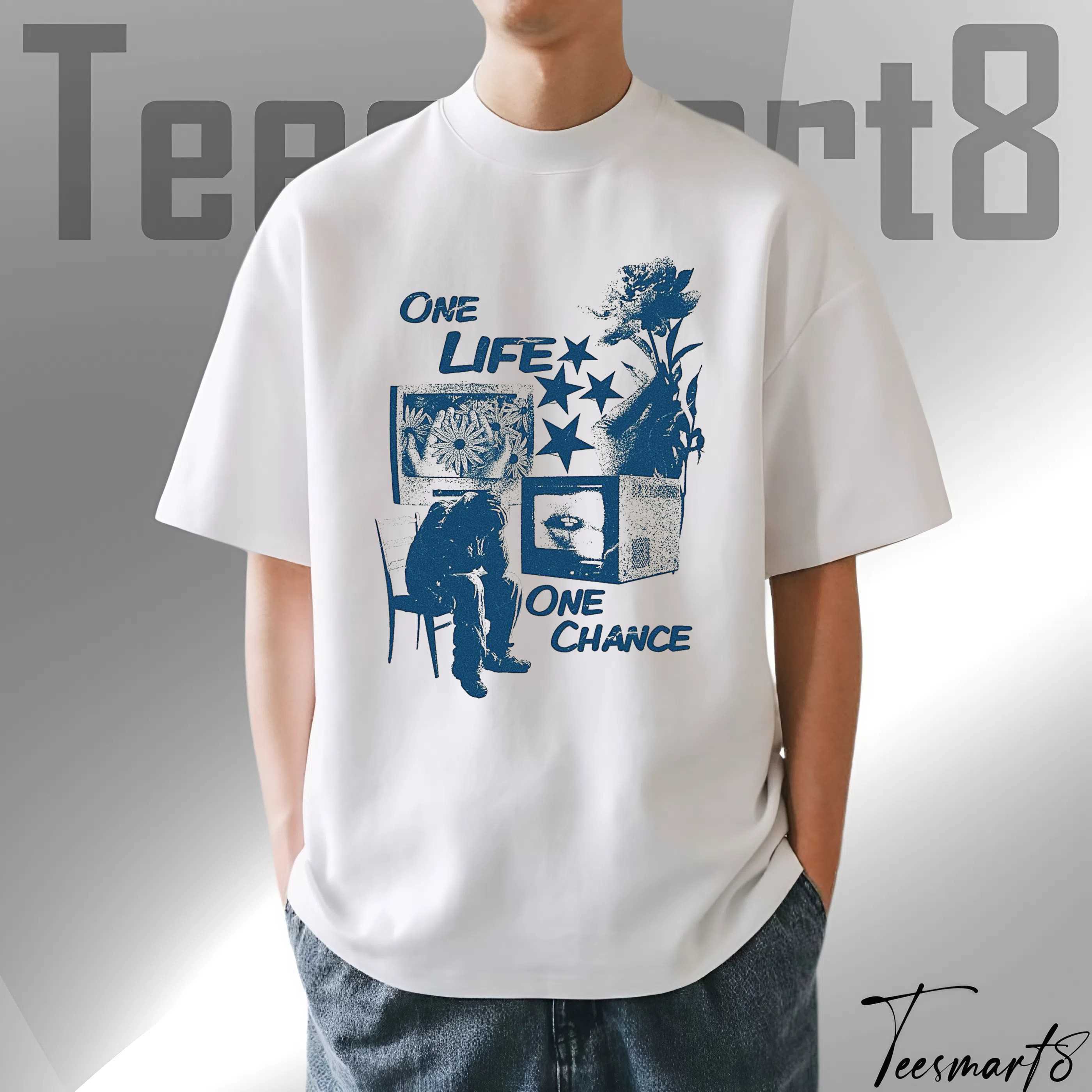 One Life One Chance T-Shirt – Vintage Graphic Tee, Classic Retro Motivational Shirt