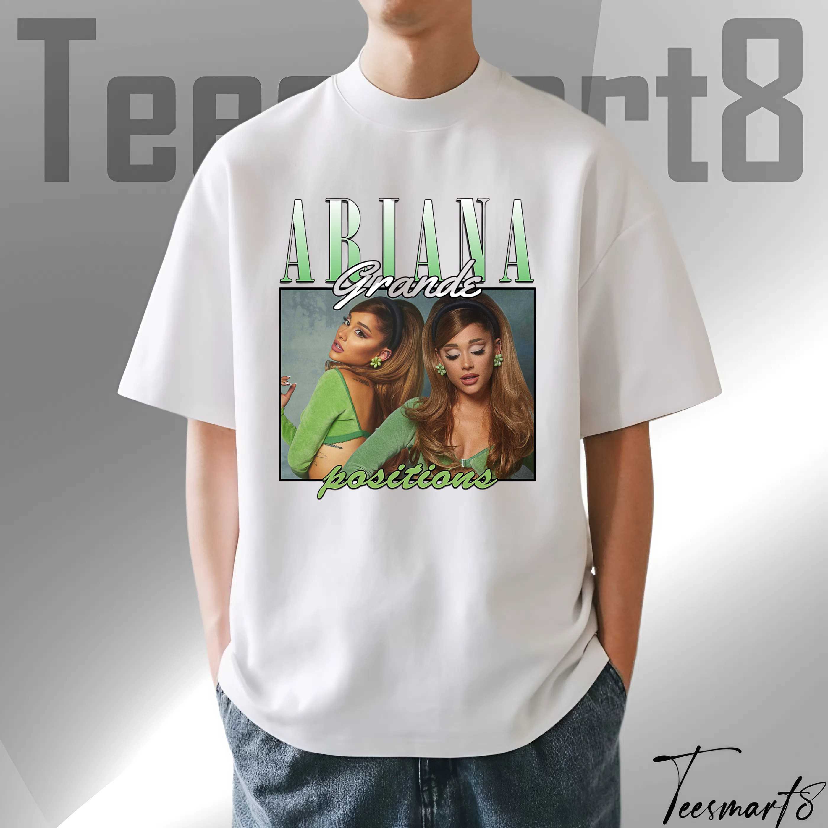 Ariana Grande Bootleg Shirt – Vintage 90s Style Tee, Pop Star Fan Merch, Aesthetic Graphic T-Shirt