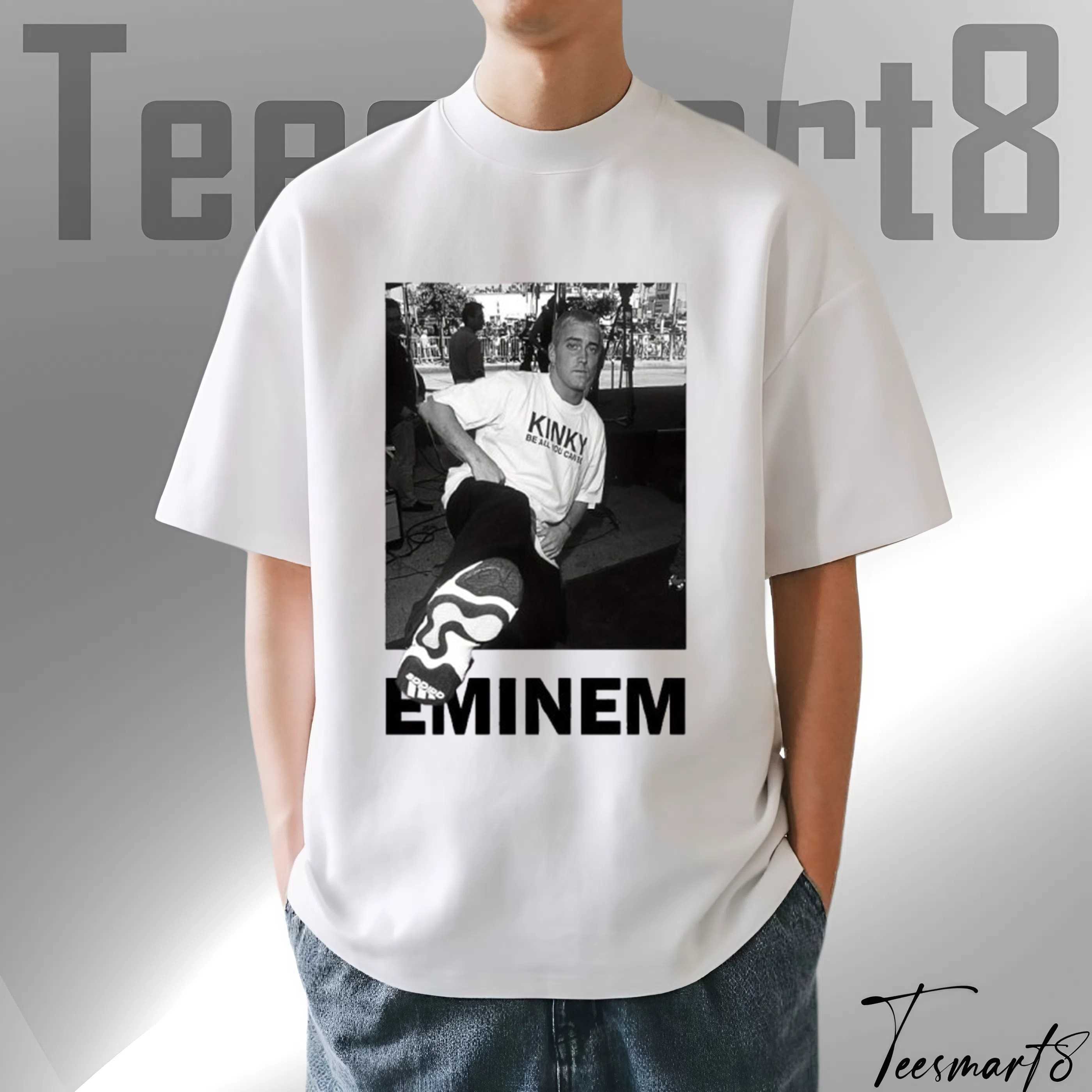 Eminem Vintage Black And White T-Shirt – Classic Hip Hop Music Tee
