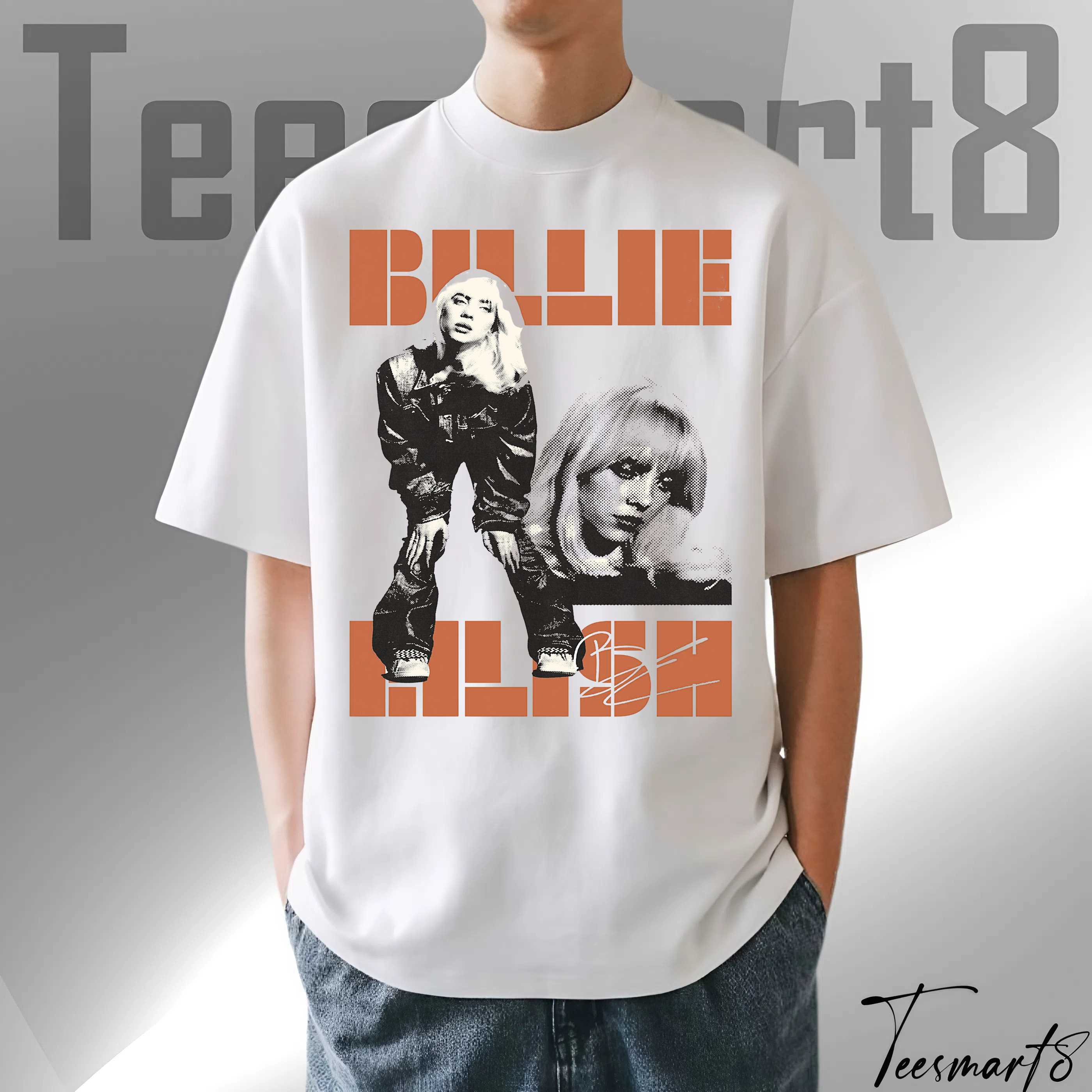 Billie Eilish Halftone T-Shirt – Grunge Aesthetic Graphic Tee