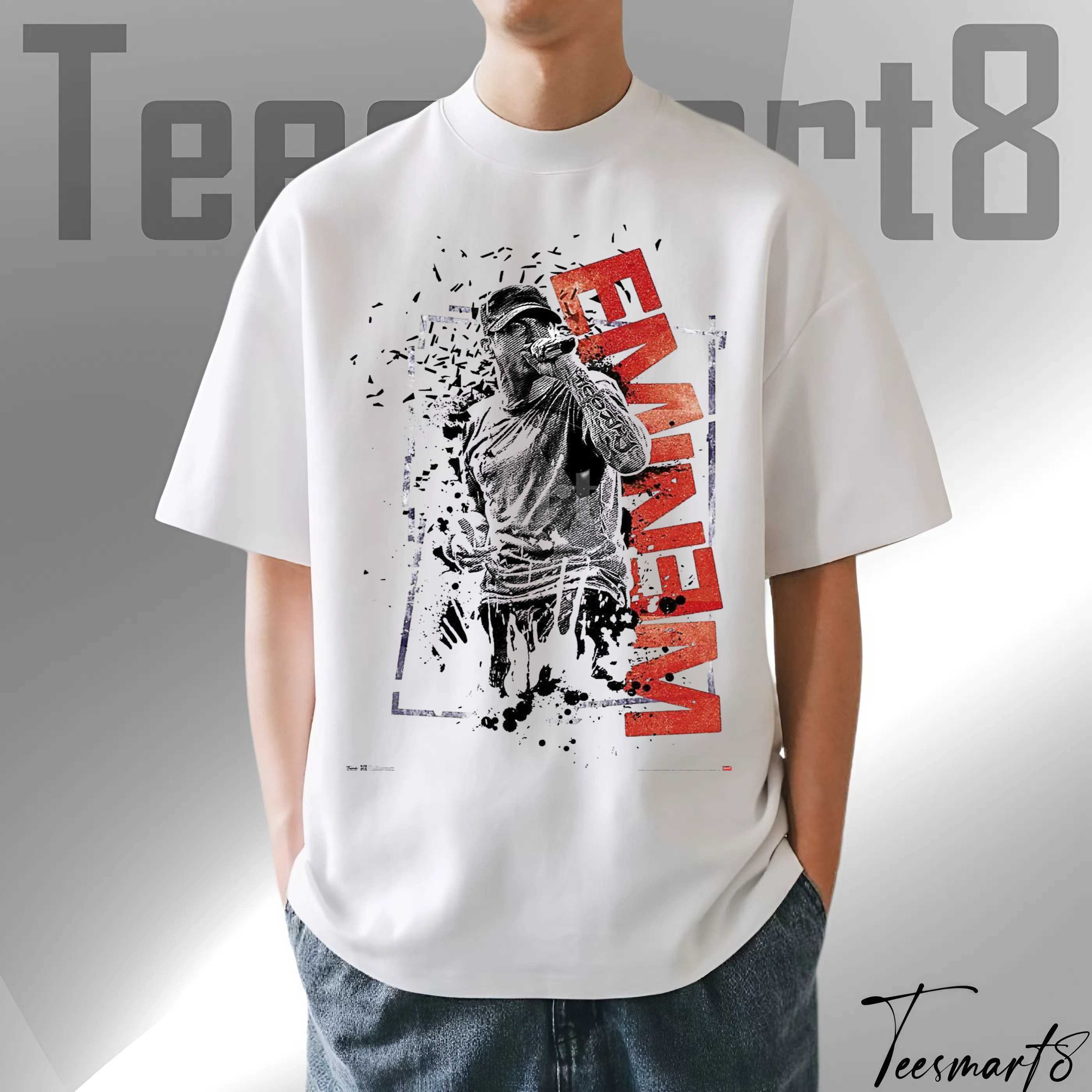 Eminem T-Shirt Men’s – Hip Hop Rapper Tee, Makaveli Graphic Shirt, Vintage Rap Music Apparel