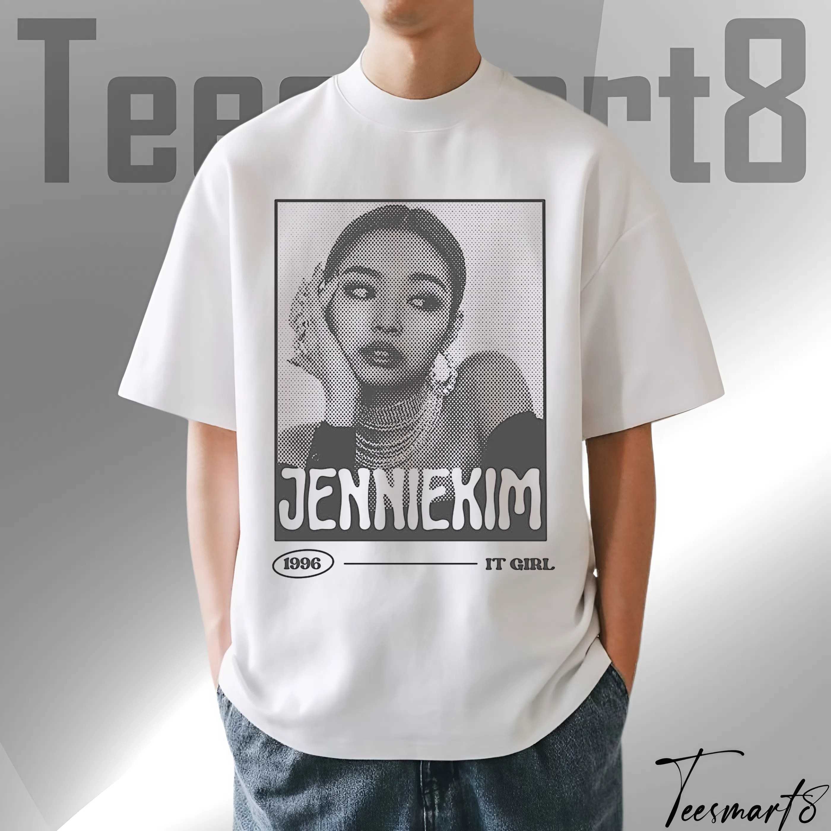 Jennie Kim T-Shirt – Unisex Cotton Tee, Blackpink Kpop Fan Apparel, Casual Streetwear