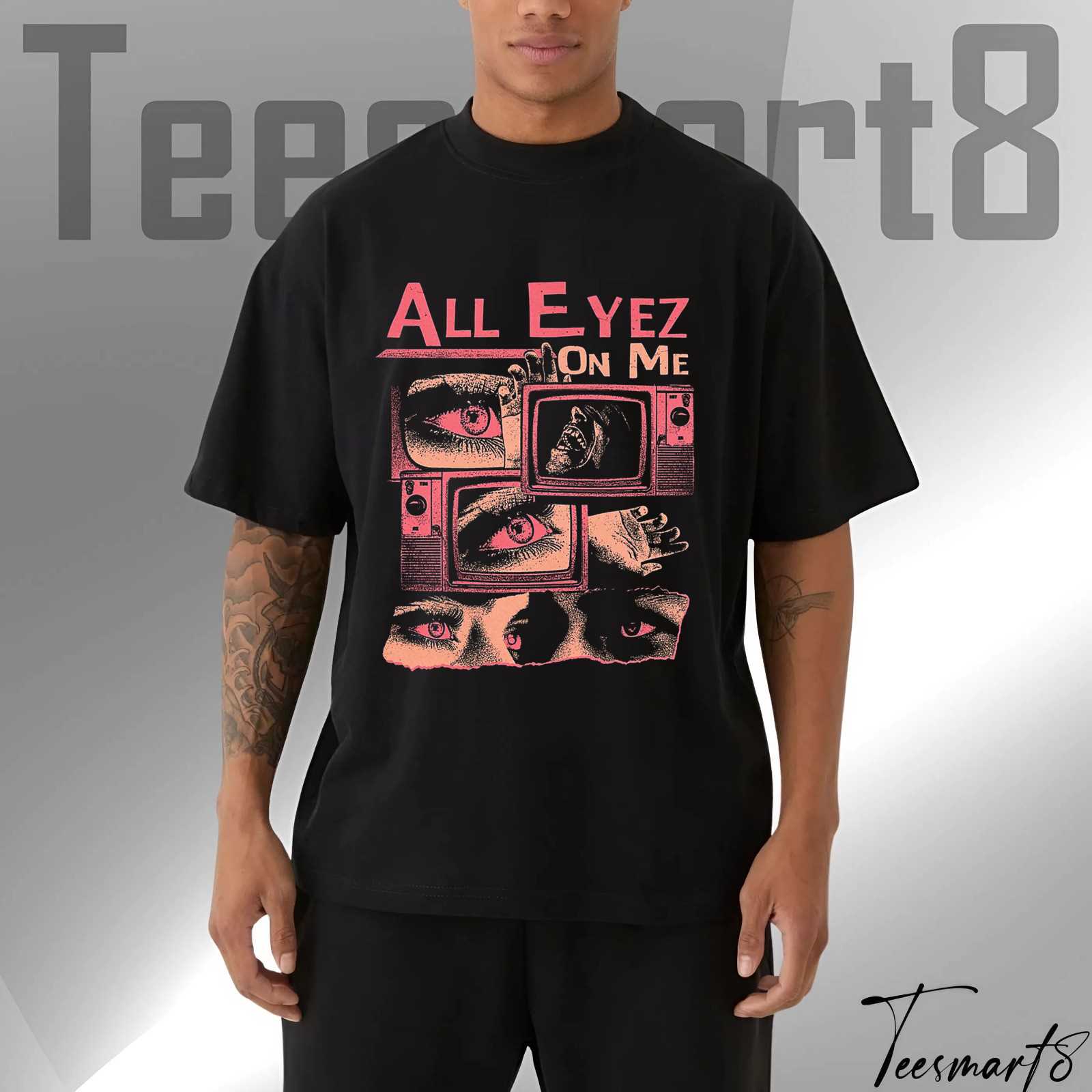 Retro Graphic Tee – All Eyez On Me T-Shirt