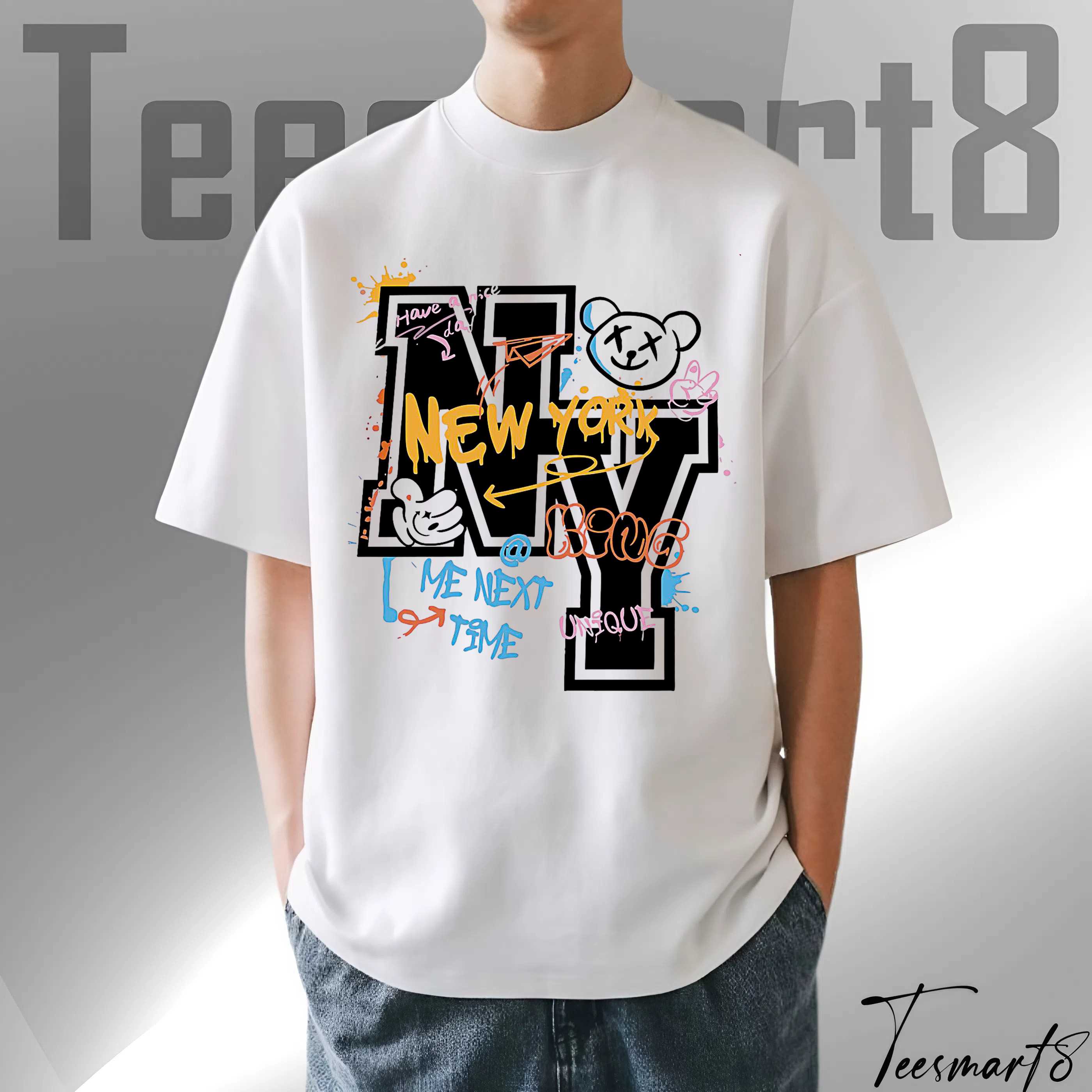 Ny Pastel Pop Tee Soft Colors Aesthetic Streetwear 1