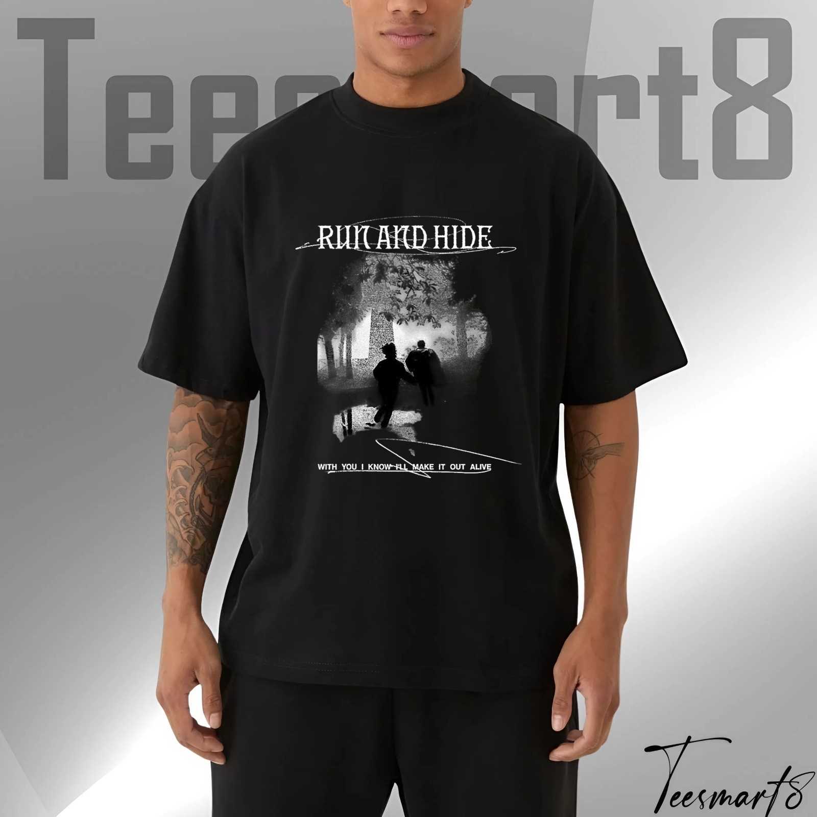 Mystic Monochrome Tee – Gothic Black And White Aesthetic Graphic T-Shirt