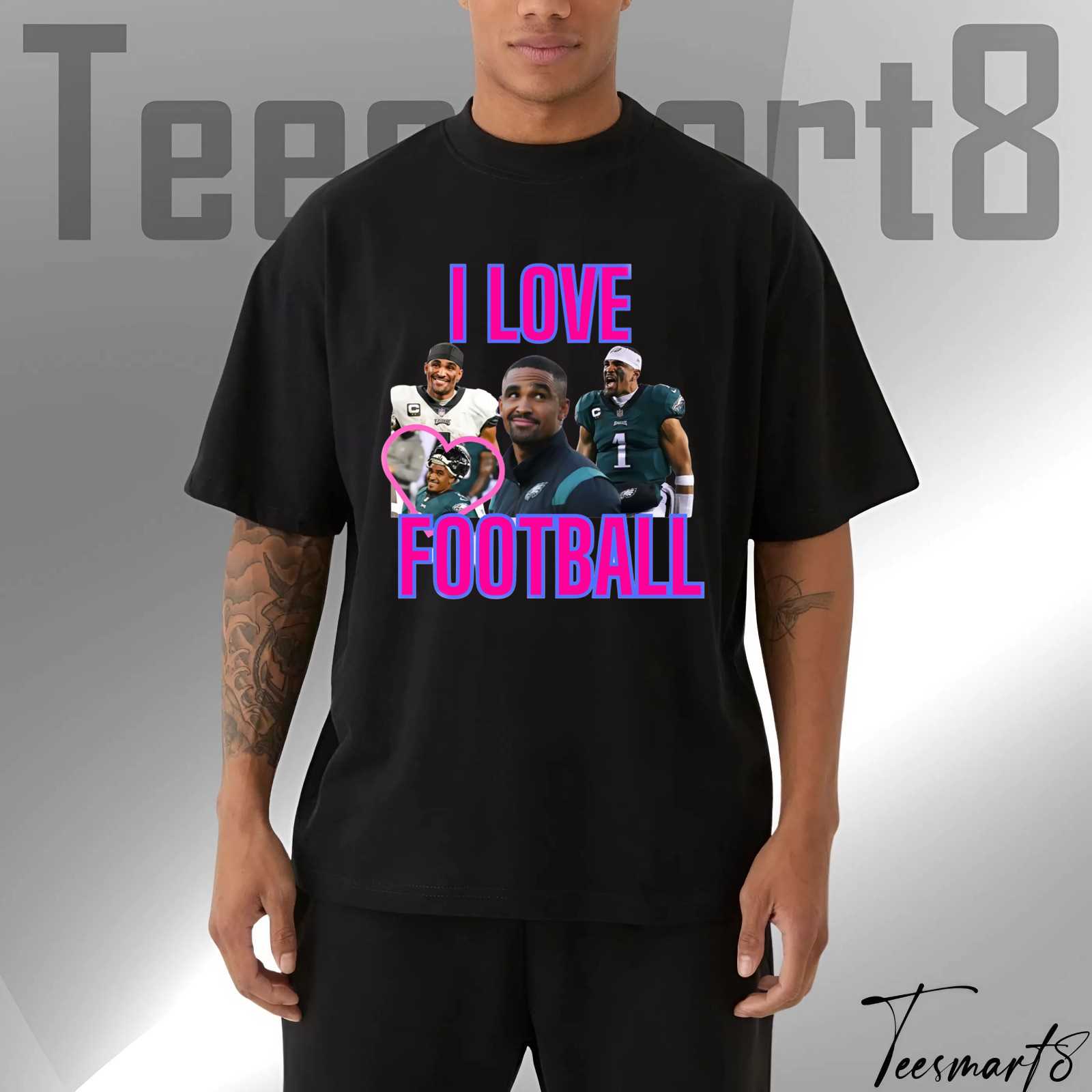 Jalen Hurts Eagles "i Love Football" Meme Tee