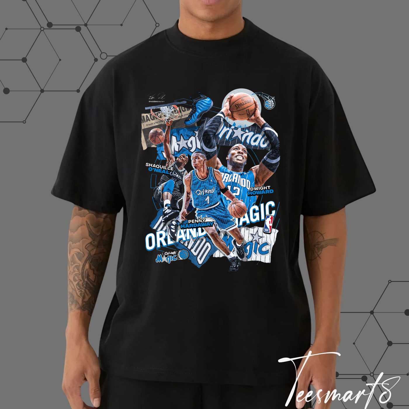 Orlando Magic T-Shirt - O'neal And Hardaway Legend Design