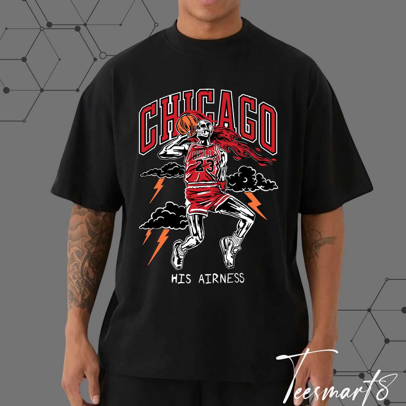 Chicago Bulls Halloween T-Shirt - Spooky Michael Jordan #23 Design