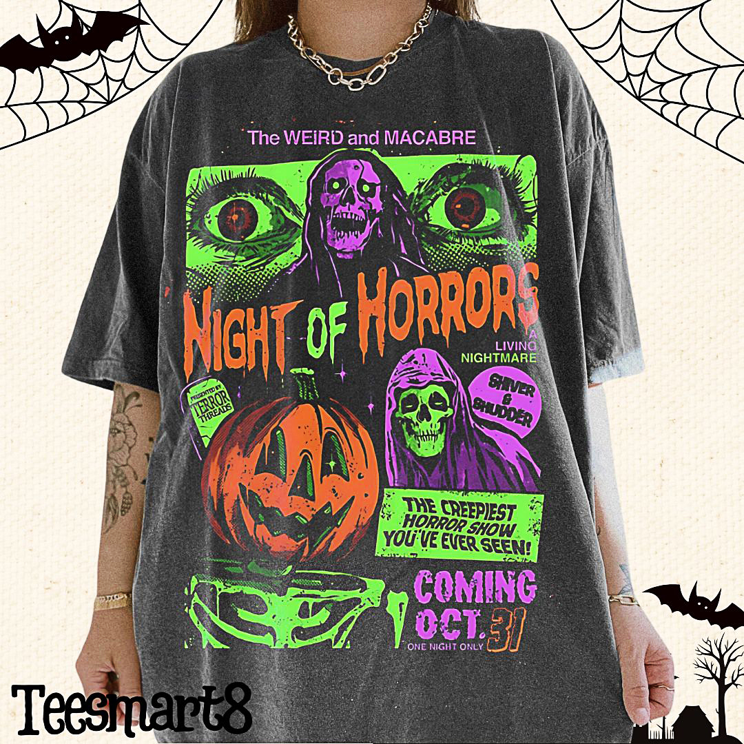 Retro Horror Night Shirt – Vintage 90s Halloween Tee