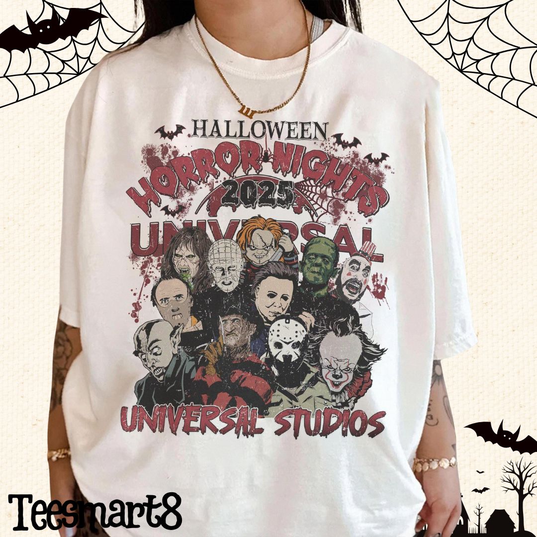 Halloween Horror Nights 2025 Shirt Horror Characters Tee 1