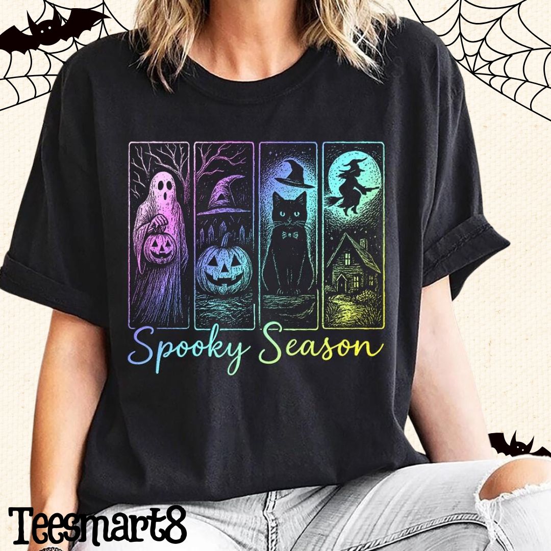 Vintage Halloween Horror Night Shirt – Spooky Season Retro Tee