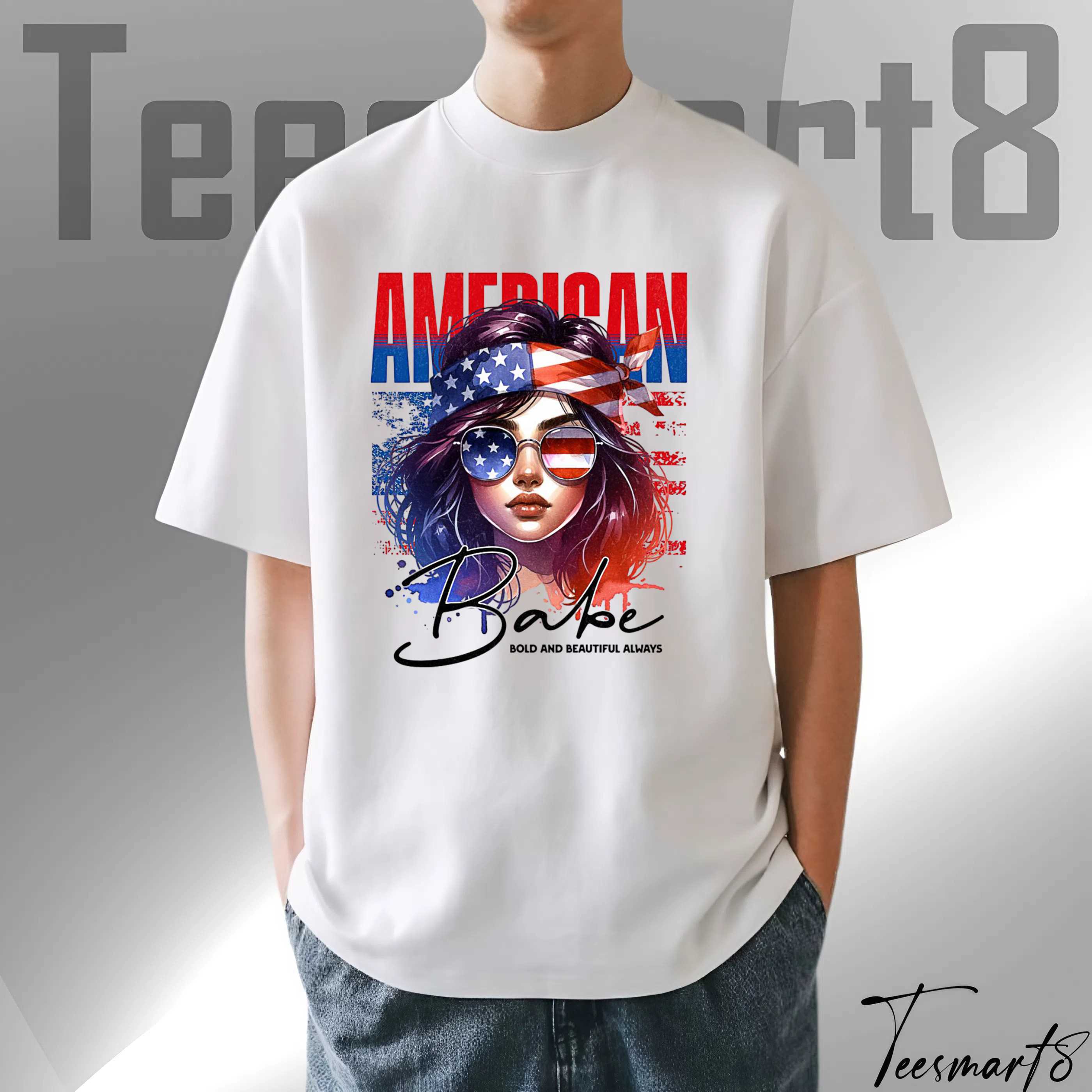 American Babe T-Shirt – Retro Graphic Tee For Girls And Women