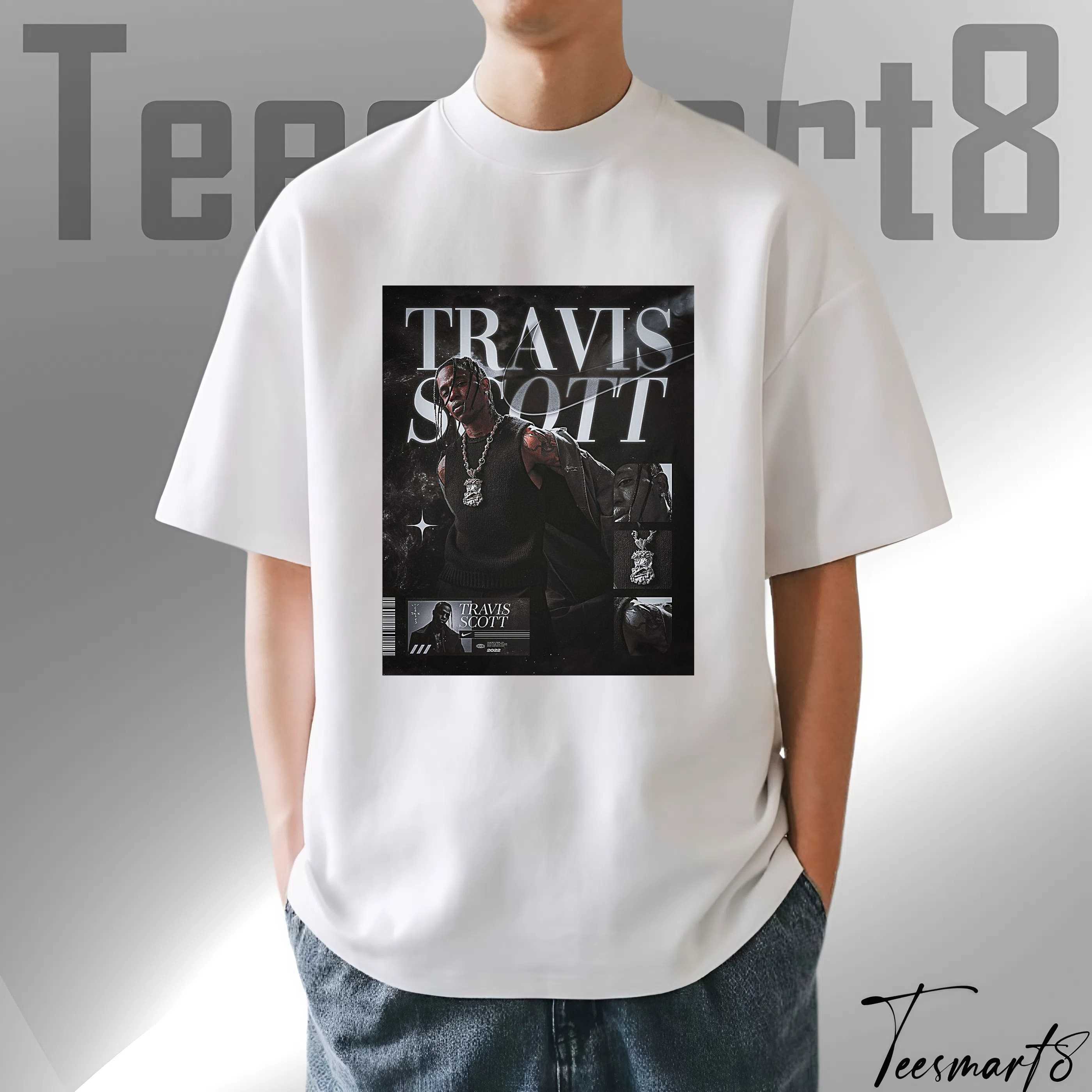 Travis Scott T-Shirt – Dark Aesthetic Concert Merch Street Fashion