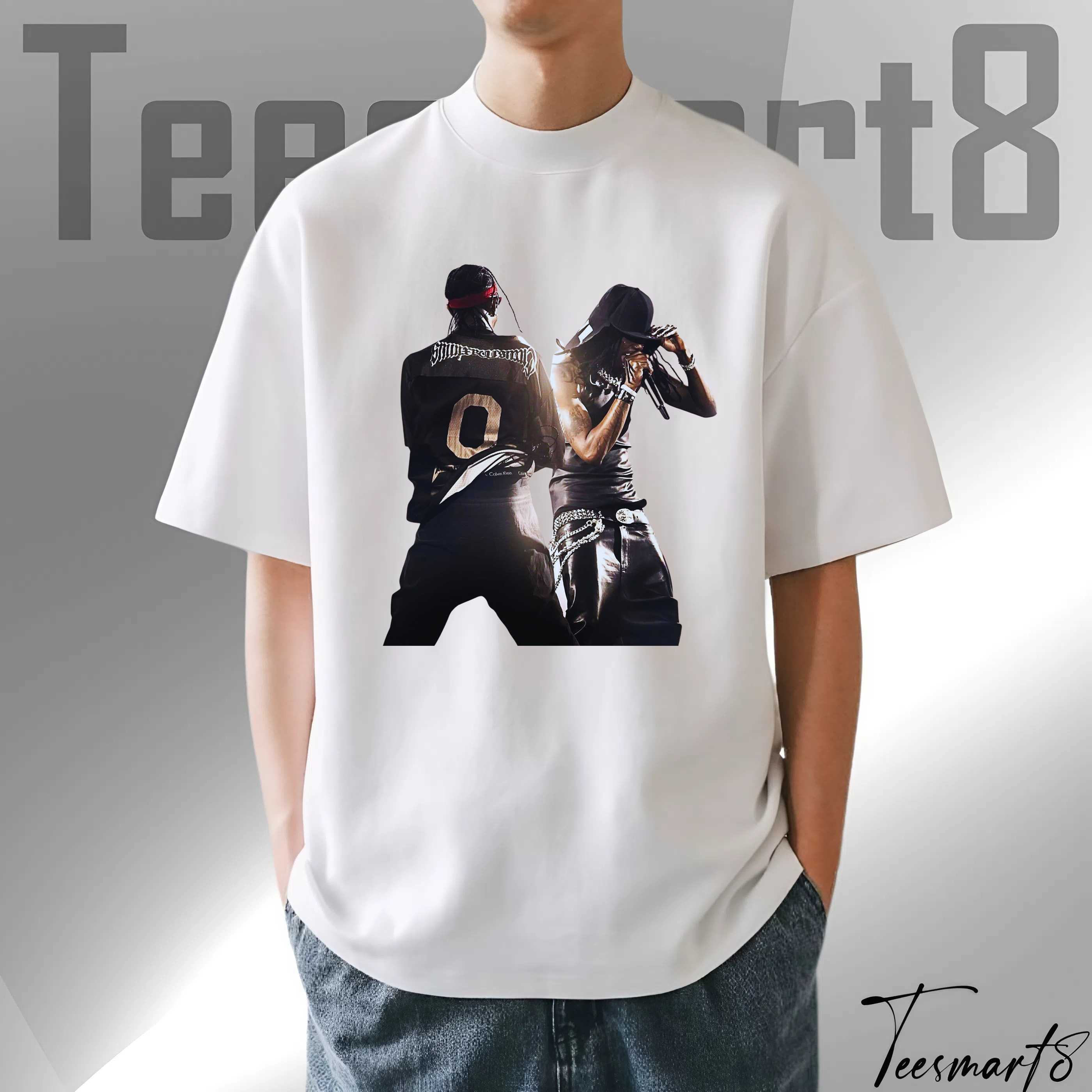 Travis Scott And Playboi Carti T-Shirt – Hip Hop Concert Merch Style Unisex Fit