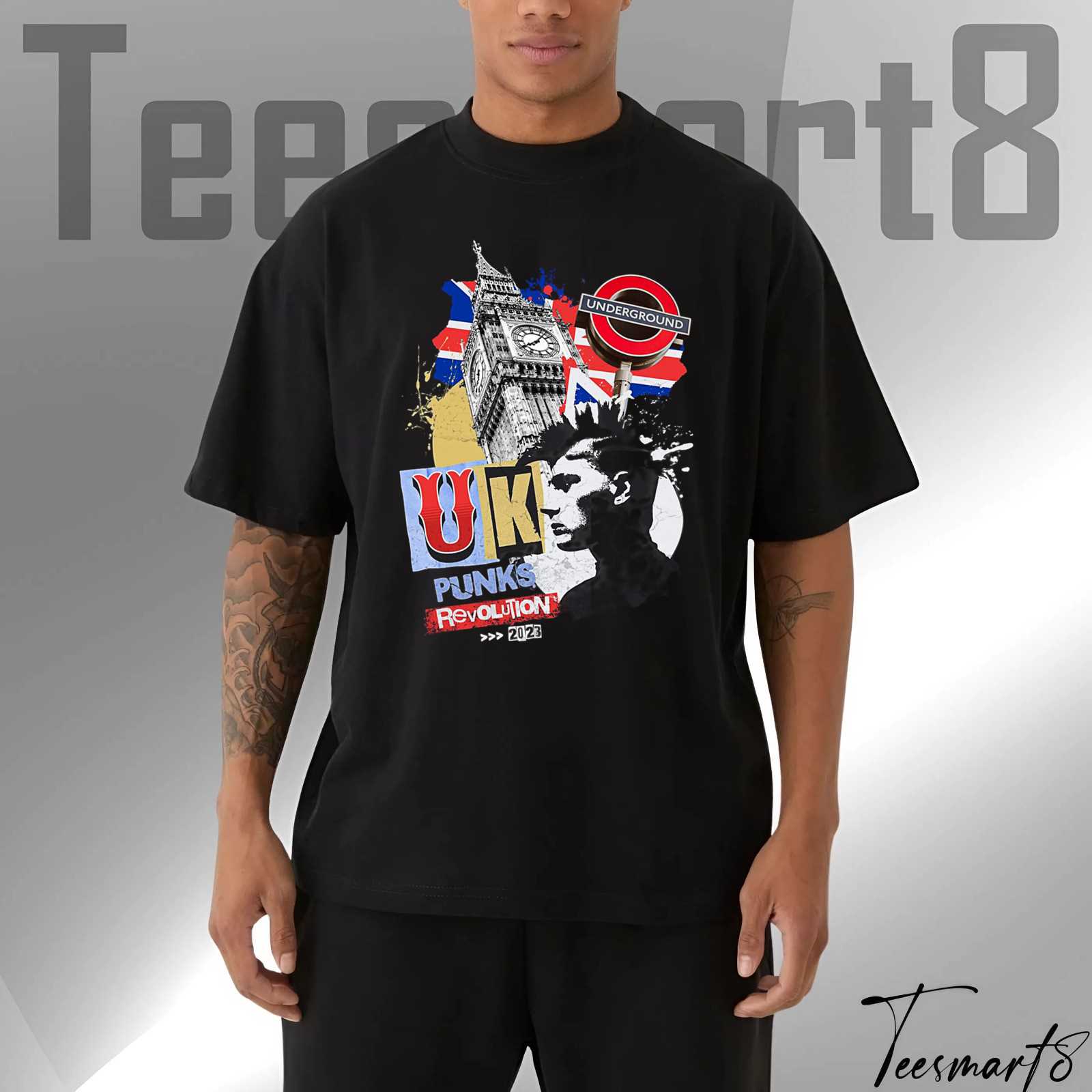 Uk Punks T-Shirt – Editable Graphic Design Streetwear Aesthetic