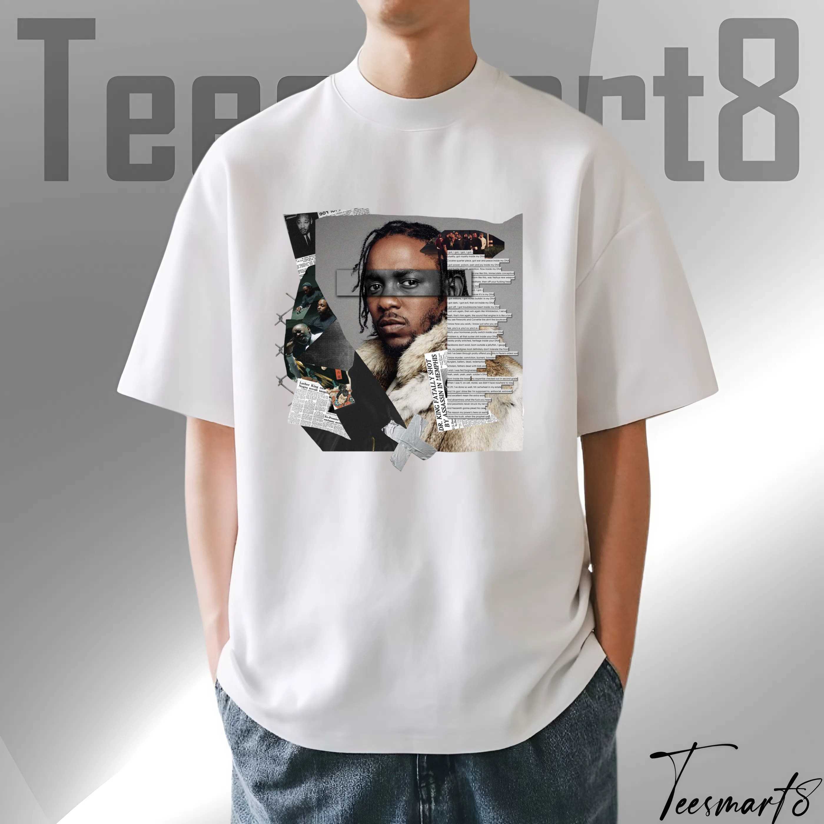 King Kendrick Rap Tee – Artistic Street Style For Music Lovers