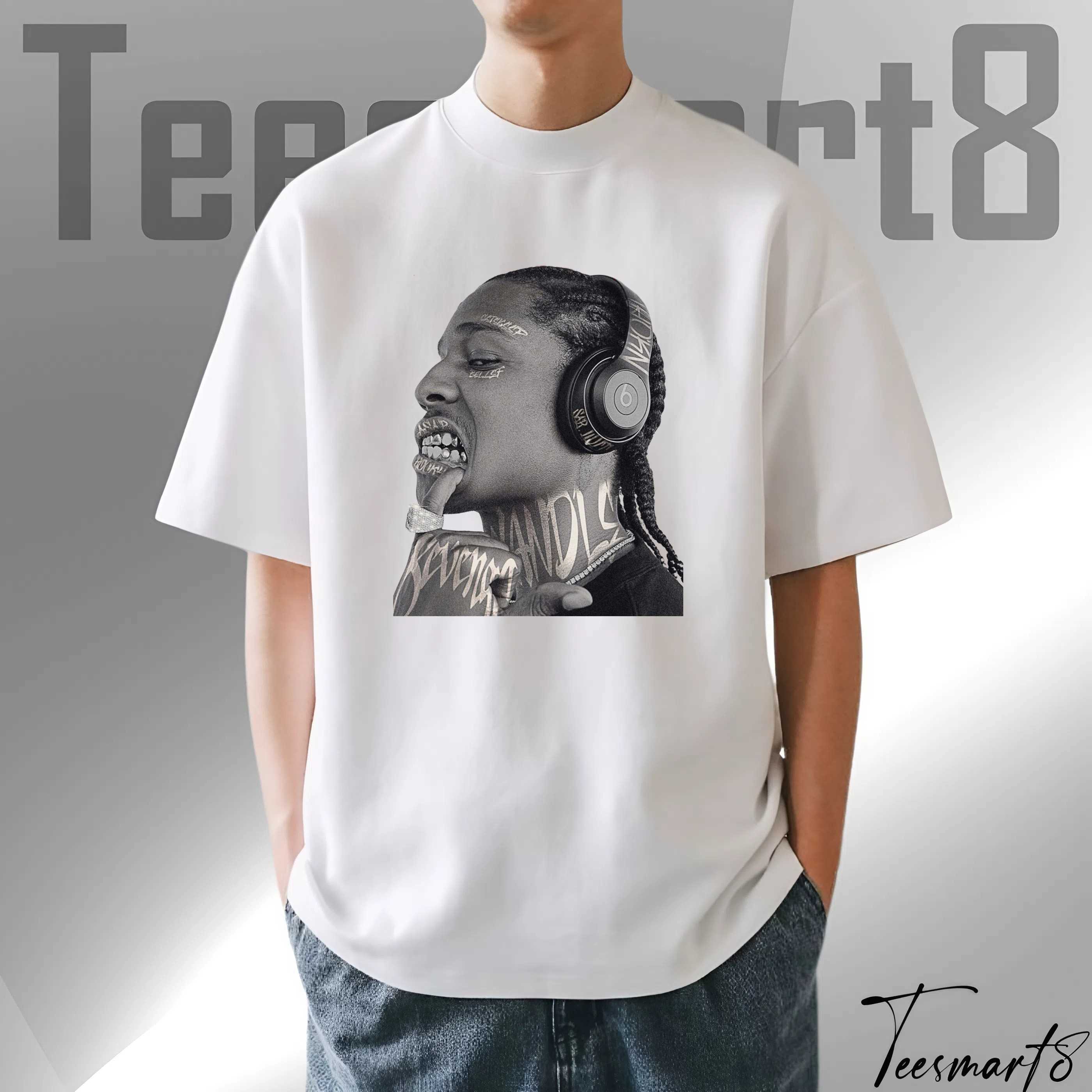 Asap Rocky Rapper T-Shirt – Urban Streetwear Graphic Tee Unisex