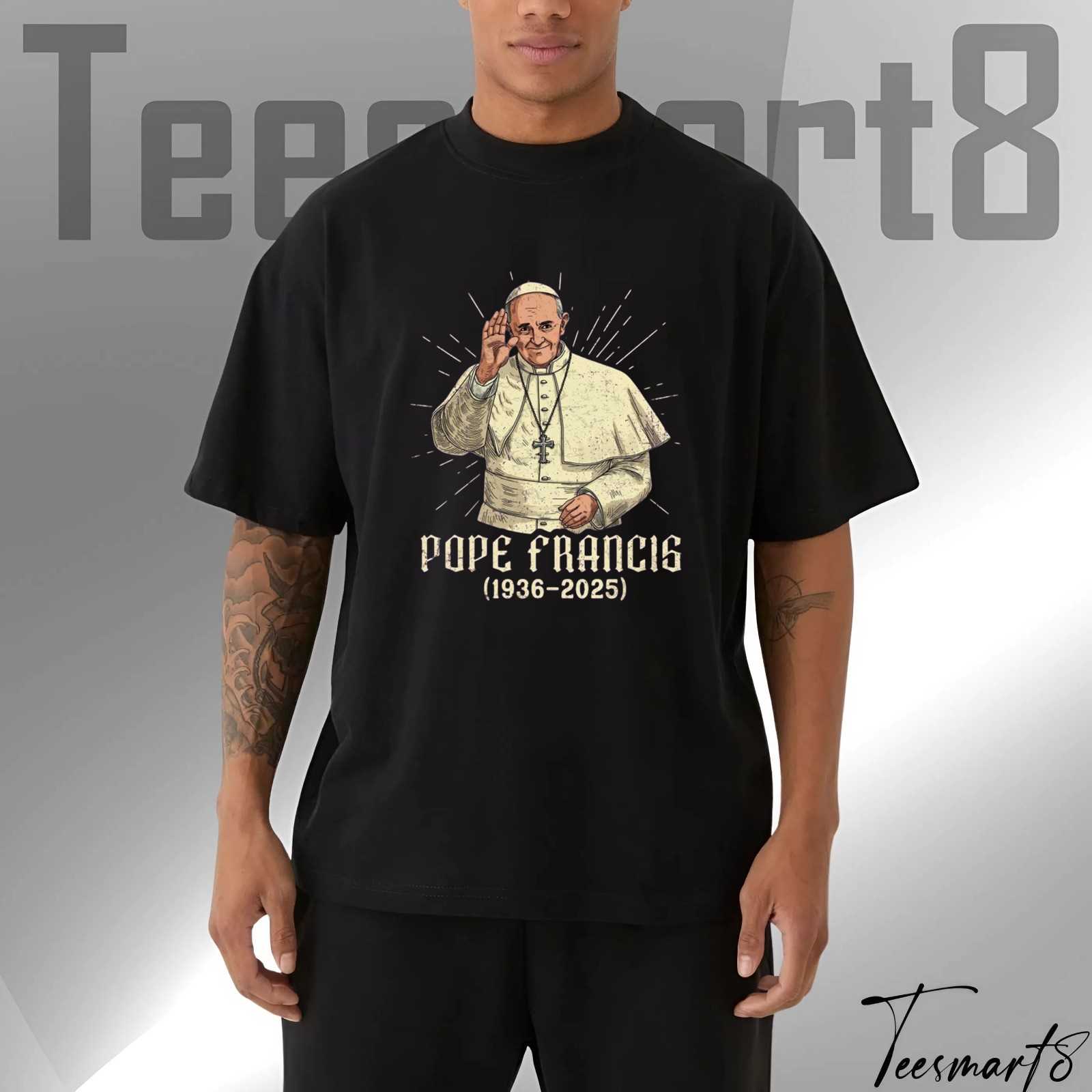Pope Francis 1936–2025 Memorial T Shirt – Tribute Graphic Tee For Faithful Hearts