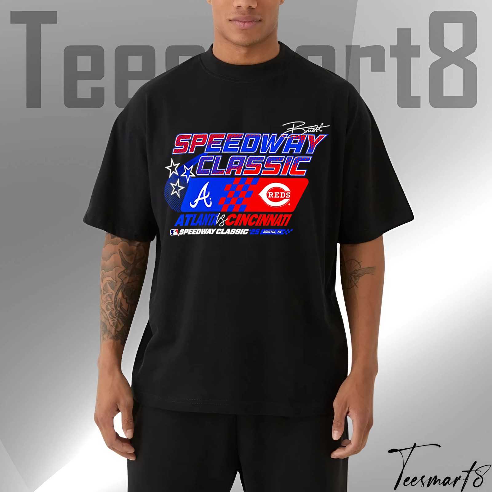 Cincinnati Reds Vs. Atlanta Braves 2025 Mlb Speedway Classic Shirt