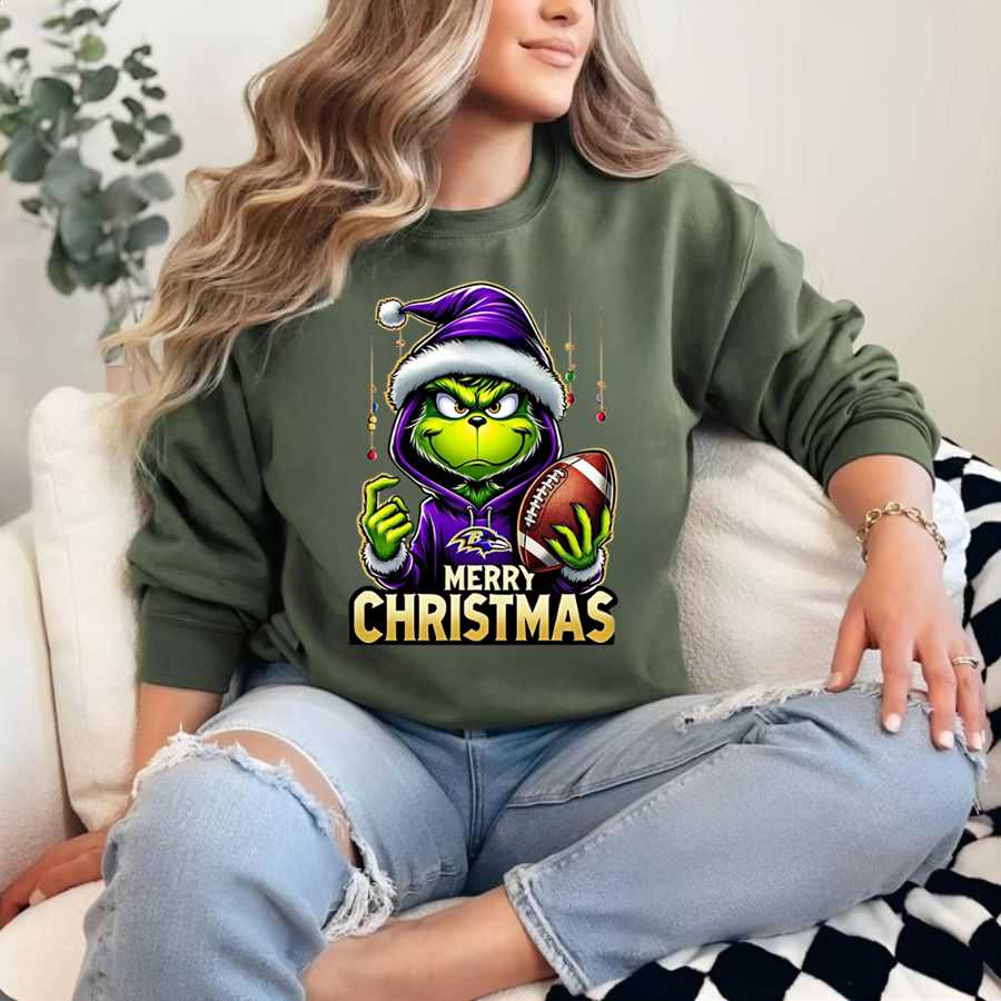 Baltimore Ravens Grinch Christmas Football Sweatshirt Baltimore Ravens Grinch Christmas Football Sweatshirt