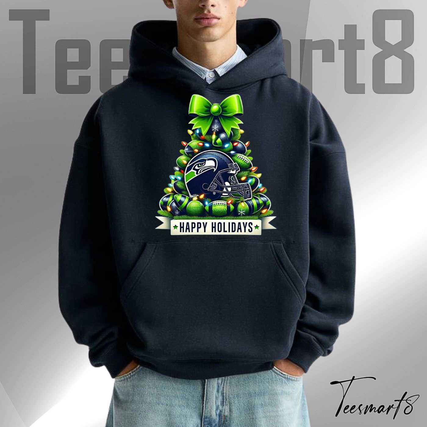 Seattle Seahawks Christmas Tree Football Fan Hoodie
