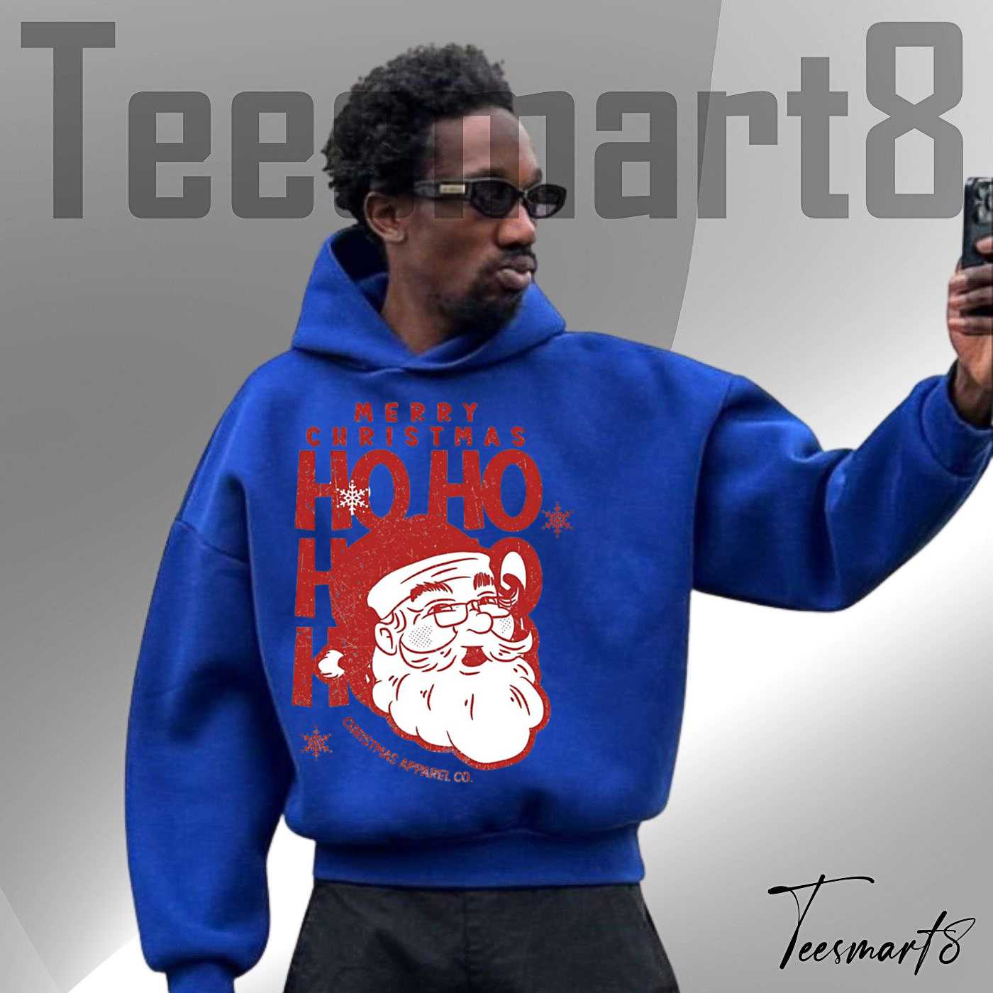 Ho Ho Ho Merry Christmas Santa Claus Holiday Hoodie