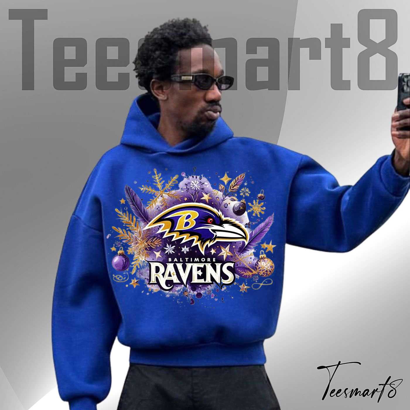 Baltimore Ravens Christmas Holiday Football Fan Hoodie