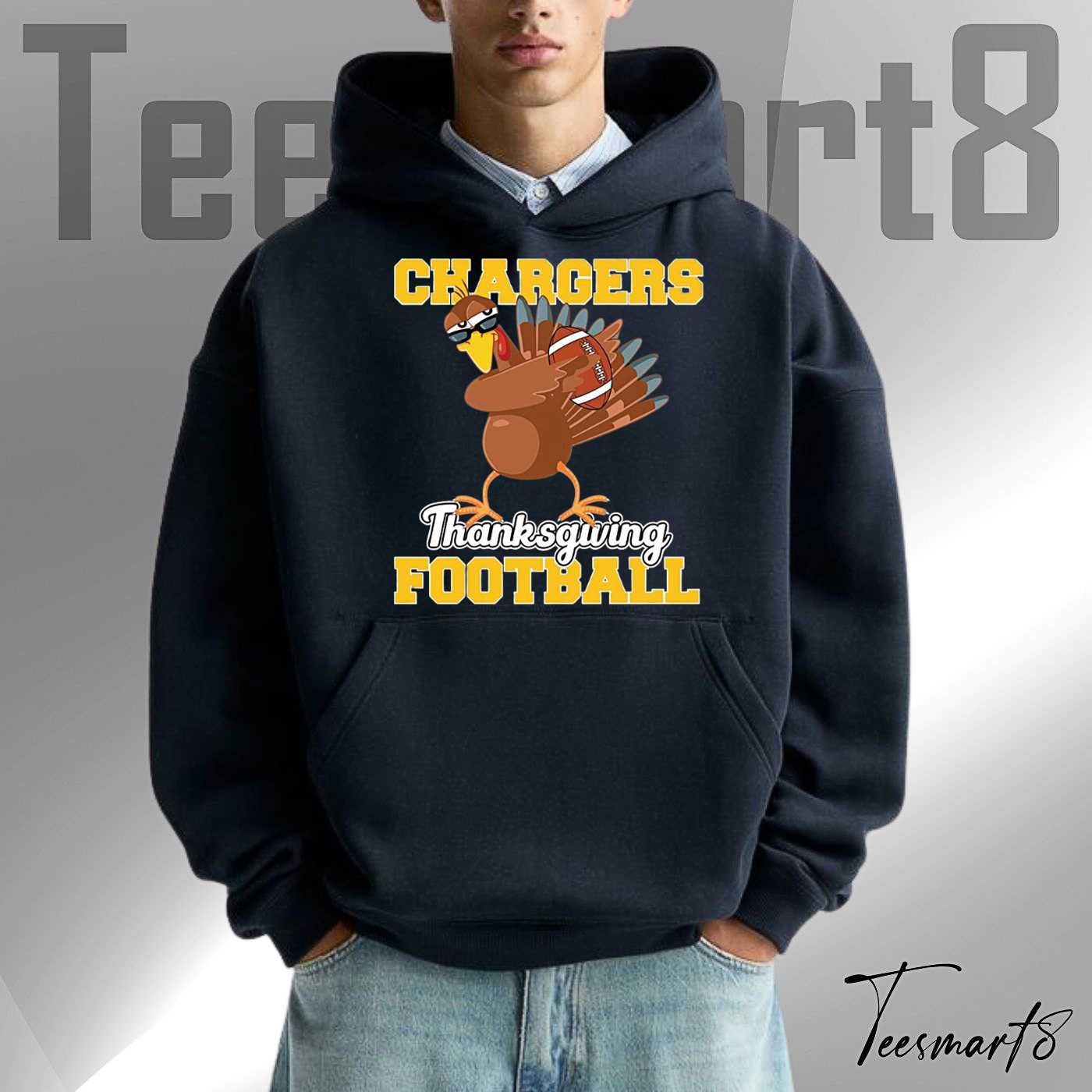 Los Angeles Chargers Turkey Bowl Thanksgiving Football Hoodie