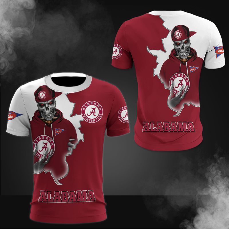 Alabama Crimson Tide Skull T-Shirt