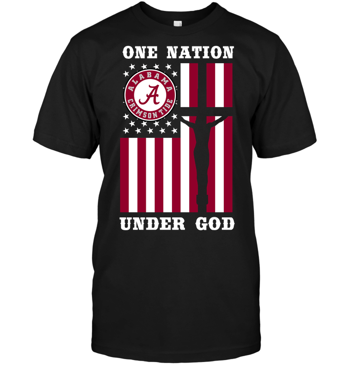 Alabama Crimson Tide "one Nation Under God" Patriotic T-Shirt Alabama Crimson Tide "one Nation Under God" Patriotic T-Shirt