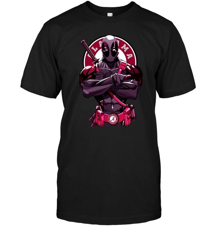 Alabama Crimson Tide "deadpool" Crossover T-Shirt Alabama Crimson Tide "deadpool" Crossover T-Shirt