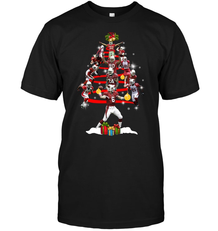 Arizona Cardinals Players Christmas Tree T-Shirt Arizona Cardinals Players Christmas Tree T-Shirt