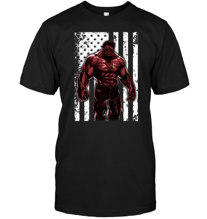 Arizona Cardinals Hulk American Flag T-Shirt Arizona Cardinals Hulk American Flag T-Shirt
