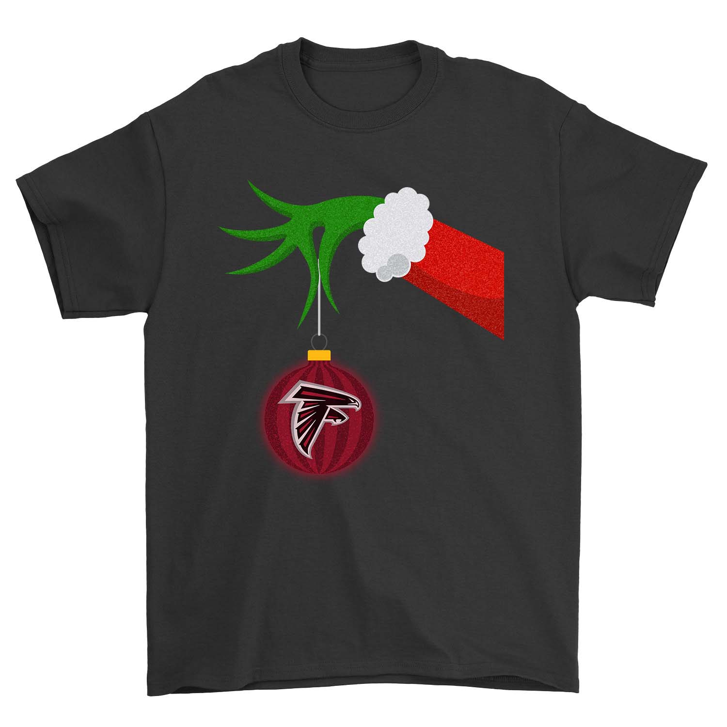 Atlanta Falcons "grinch Hand" Holiday T-Shirt Atlanta Falcons "grinch Hand" Holiday T-Shirt