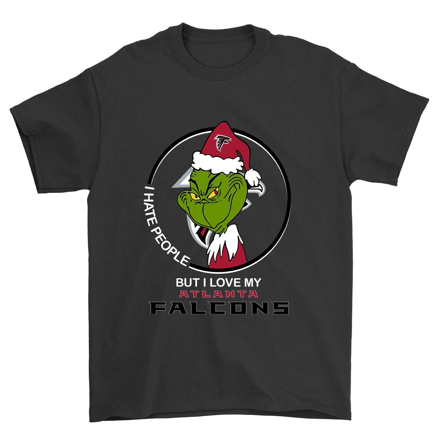 Atlanta Falcons "grinch - I Hate People" Holiday T-Shirt Atlanta Falcons "grinch - I Hate People" Holiday T-Shirt